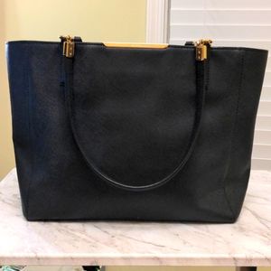 COACH Madison 29002 E/W Black Saffiano Tote w/wristlet and dustbag!